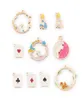 100pcs ACCESSOIRES DIY Squurerie d'émail Alice au pays des merveilles Charmes Bunny Delate