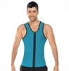 Gym sans manches avec réservoir de fermeture à glissière Men de spandex Viete Sports Body Shaper Top Sauna Sweat Fat Brûler Trainer 17603051