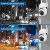 IP -Kameras 5MP WiFi IP -Kamera Outdoor 4x Digital Zoom Wireless Security Monitoring Camera AI Human Tracking Bidirektionales Audio -Nachtsichtkamera D240510