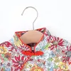 Meisjesjurken zomer babymeisjes jurk Chinese stijl bloemen kwastjes korte mouw cheongsam rok