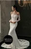 Designer 2024 NYHETS SOLE Sjöjungfru Light Wedding Dress Elegant Bride Bateau Sweep Train Dress