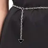 Women Designer Belt Luxury Waist Belts Triangle Chains Ladies Dress Accessories Silver Chain Links Waistband For Woman P Belts 199F