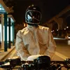 AMZ kleine helm gepersonaliseerde coole retro motorfiets volledige dekglas glasvezel vier seizoenen helmen 240509