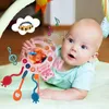 Zähler Spielzeug Montessori Entwicklung Baby Rassel Teether Toys Silicon Stringspiel Baby Spielzeug 1 Jahr Zähne Spielzeug 6 12 Monate D240509