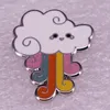 Śliczne Cloud Rainbow Hard Enamel Pins Zbierz zabawne metalowe kreskówkowe broszka z plecak