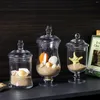 Butelki do przechowywania szkła słoiki apteki z pokrywką dekoracyjne wazon wazonowe pojemniki na bufetowe bufety