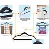Hooks Rails Wholesale Veet Hangers Non Slip and Heavy Duty Suit 45cm With Tie Bar 360 ﾰ Swivel robust för att hålla Jumper Plovers Jackets DHQXO