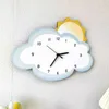 Horloges murales Cloud Cartoon Creative Design Decoration Personnalité Corloge numérique Home Study Study Living Room Studio Shop Art Q240509