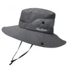 K106 Voor damesvisser Hoed Solid Color Fashion Sun Hat Breadabele vissersbescherming Hoed Ponytail Hoed Zomerhoed Strand Zon Hoed