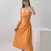 Robes décontractées robe de style américain pour femmes manches sexy