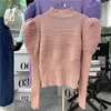 Dames truien vrouw sexy bijgesneden top 2024 half coltrui trui all-match pullover casual bodem shirt herfst en winter