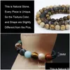 Per perle 6 styles Système solaire neuf planètes Bracelet Bracelet Natural Stone Universe Yoga Chakra For Women Men Bijoux Drop délivre Dhgarden DH05B