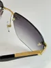 Neue Modedesign Männer Sonnenbrillen Künstler II Exquisite K Gold Frame Randless Polygon Objektiv Einfacher und großzügiger Stil High -End -Outdoor -UV400 -Schutz Eyewear