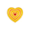 7Style Gradient Enamel Pins Custom Red Yellow Green Pink Heart Rainbow Brooch Lapel Badge Bag fashion Jewelry Gift for Friend 91