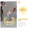 Candele 2pcs Fashion Metal Crown Ornament Candlestick Delicate Crafts