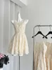 Abiti casual giapponese BEIGE BEIGE Abito da ballo Gyaru Kpop Pearl A-Line Abes Banchetto di lusso Banchetto Slim Fairy Mori Girl Girl Occasion