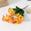 Декоративные цветы 3pcs искусственные анютины шелковая фальшивая бабочка орхидей