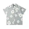 Brand de mode Polo Tees Mens Designer White Flower broderie imprimé Polo à manches courtes Tees Green Orange Fashion Brand T-shirt FZ2405152