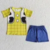 Vêtements Fashion Baby Boys Cowboy jaune Short à manches courtes Suit en gros Boutique Enfants Vêtements
