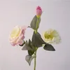 Fleurs décoratives 3 têtes artificielles plateycodon de fleur de soie jardin de fleurs de mariage