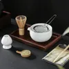 Japanse Matcha -pakken met dumpen van de mond met kom met keramische eierklopper matcha thee lepel maccha poeder compacte geschenkdoos 240510