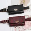 Midjeväskor Fanny Pack för kvinnor Fashion Serpentine Bag Läder Vintage Belt Phone Pocket Chest