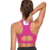 Sous-vêtements actifs Femmes d'entraînement Tank Top Gym Stretch Phone Pocket Hollow Yoga Sports Running Bra Fitness Sport Sport Bra Top Push Up Bra 2021 D240508