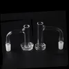 Tour de commande de bord de bord biseauté entièrement soudé Banger en quartz avec une grille transparente de 4 mm d'épaisseur 10 mm 14 mm 18 mm pour les gréements DAB Pipes d'eau en verre