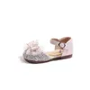 Sandali 2024 Summer New Girl Rabbit Childrens Scarpe Big Bow Fashion Dance Princess H240510