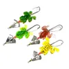 Betar lockar 50st mjukt gummi groda fiske lura bas crankbait 3d ögonsimation spinnsked bete 6