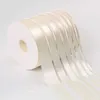 3 stcs Gift Wrap 100yards 6-40 mm Beige Satin Ribbon Wedding Party Decoratie Handgemaakte lint Geschenk Inpak Haar Bowknot Diy Christmas Wrap Tape