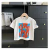 T-shirts Childrens T-shirt 2024 Zomer Kinderkleding Koreaanse versie Casual korte mouwen kinderkleding voor jongens en meidenl240509