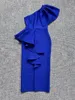 Повседневные платья трансграничные электронную коммерцию Трехцветная рюша с одним плечами сексуальные сплоченные платья Элегантная вечеринка по случаю дня рождения