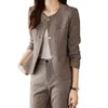 Dames tweedelige broek Fashion Suit 2 Aangepaste feest Bruiloft Bedrijf Solid werk voor Dames Formele kantoor Lady Sets