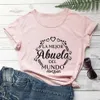 T-shirt féminin The Worlds Best Grand-mère Spanish Shirt Momlife Fun Summer 100% Cotton Womens T-shirt Grand-mère ANNIVERSAIRE CADEAU Y240509