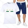 Mens Beach Designers Tracksuits Summer Suits Fashion T Shirt Seaside Holiday Shirts Shorts Sets Man S Luxury 2 -Piece Set Men Outfits