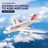 Airbus A380 RC Avião Boeing 747 RC Plano de controle remoto Aeronave 2.4g Plano de asa fixa RC Brinquedos planos para crianças meninos 240508
