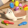 Montessori Baby Hedgehog Juguetes Concentración de la concentración Toyes de educación Fine Sensorial Toy para niños Regalos de cumpleaños 240509