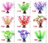 Plantes sous-marines artificielles en plastique d'aquarium simulé d'herbe à pêche à pêche verte violette roud graminée visualisant décorations dbc9024122