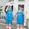 Vêtements sets 24/25 Children's Suit Boy Girl Fans Basketball Thunder No. 0 Game Team Uniform Training gilet et shorts