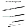 100 pennen van elk pack mini metal 2in1 Stylus Universal Ballpoint tekst graveren aangepaste kantoorschool advertenties 240430