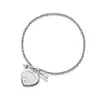 Bijoux de créateur TiffanyJewelry T Home / Seiko High Quality One Arrow Heart Piercing Bracelet Simple and Fashionable Heart Fonsedhead Womens bijoux