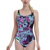 Kadın Mayo Beyaz Deep V-Gutt Halter Tek Parçalı Mayo Bayanlar Monokini Beach Wating Suits kurgusaldır