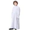 Vêtements sets adolescents tenue enfants d'été National robe garçons arabe folk thawb enfants à manches longues vêtements musulmans 4-12 ans Ramadan Thobe