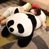 Dev 90cm Kawaii Yağlı Panda Ayı Kısa Peluş Peluş Hayvan Bebek Hayvanları Oyuncak Yastık Karikatür Güzel Dolls Kızlar Sevgili Hediyeleri 240507