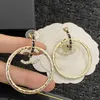 Designer C Earring Luxury Stud Hoop Oreging Women Fashion Jewelry Metal Letter Cclies Orecchini in oro perla Cjeweler Woman Chanells Gift Oreccchini 435