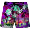 Shorts pour hommes Fashion Coco-Inter Palle graphique plage pour hommes 3D Print Art Pigment Board Board Summer Holiday Swimmink Trunks