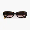 Óculos de sol Novos mini mini -feminino de moda retro designer de marca hip hop praza Óculos verdes uv400 q240509