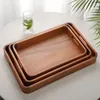 Plates Solid Wood Pallets Serving Tray Household Rectangular Creative Dessert Plate Fruit And Melon Box Moisture-resistant