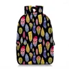 Sac à dos mignon oiseau plume imprimement enfants sac à dos de paquets de paquets pour hommes sacs pour adolescents en toile d'adolescent pour ordinateur portable sac à dos